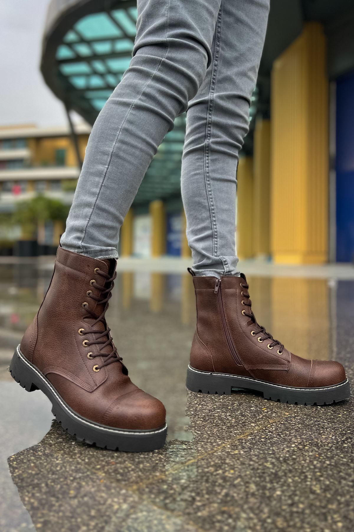 MN009 - CST Military Erkek Bot KAHVE