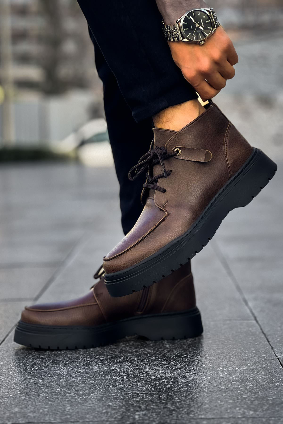 MN213 - CST Bryggen Erkek Bot KAHVE