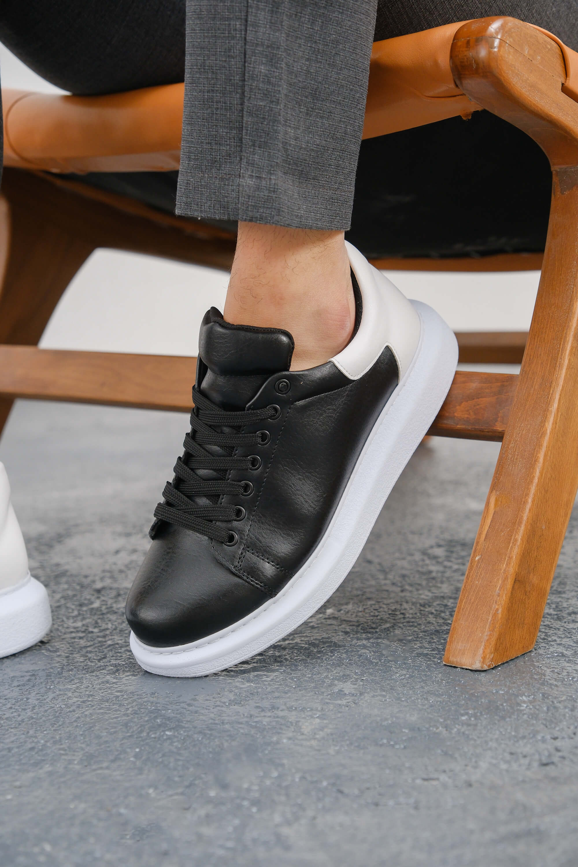 MN256 - CBT Estrella Erkek Ayakkabı SIYAH/BEYAZ