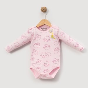✨ Kız & Erkek Bebeklere Özel Çıtçıtlı Pamuklu Pembe Civciv Body | Maksimum Rahatlık ve Kolay Giydirme