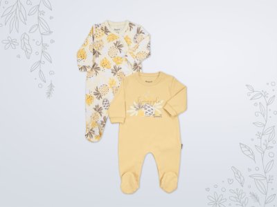 3-6 Ay Kız Bebek Tulum | Saf Pamuk Raporlu 2'li Set